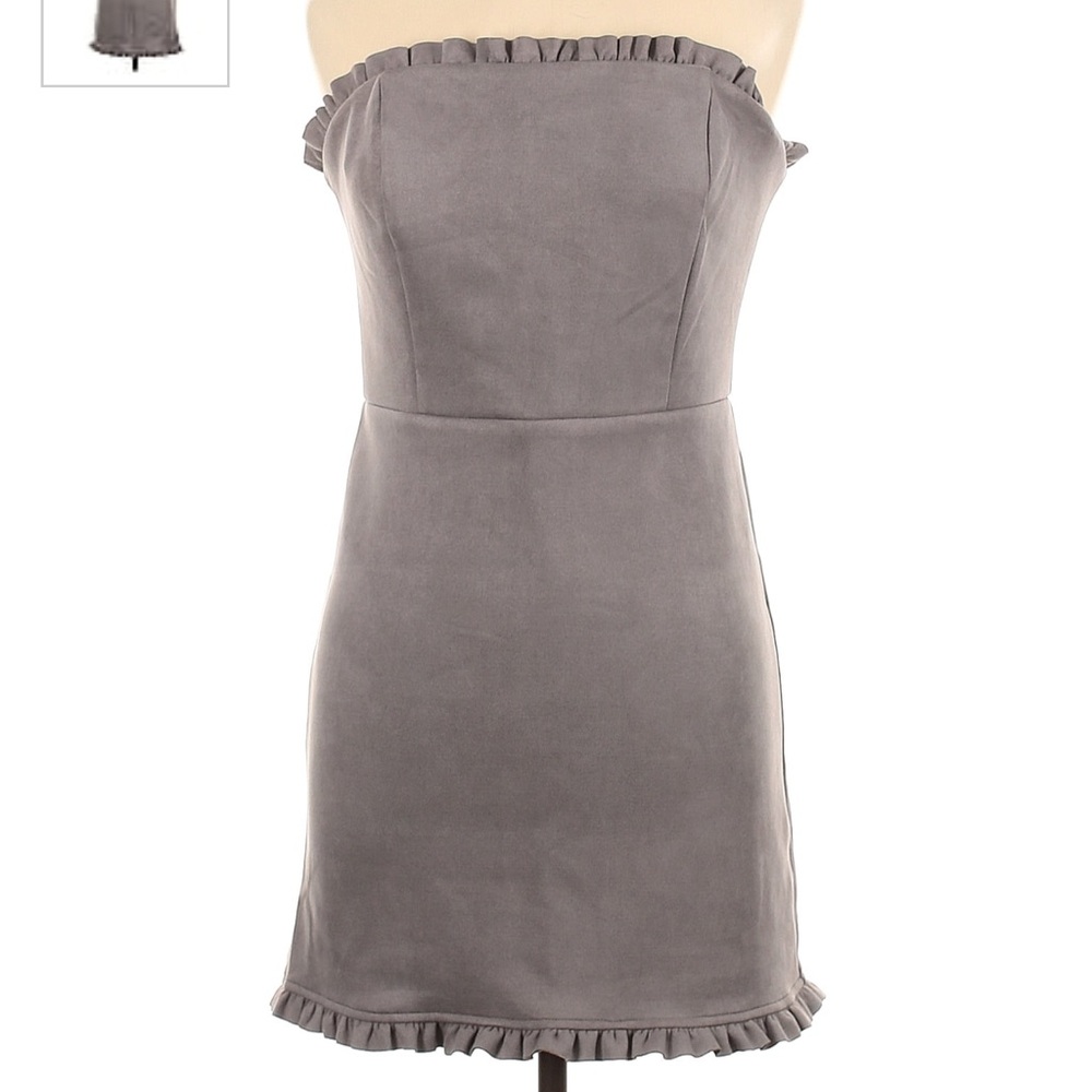 She + Sky ruffle detail mini dress